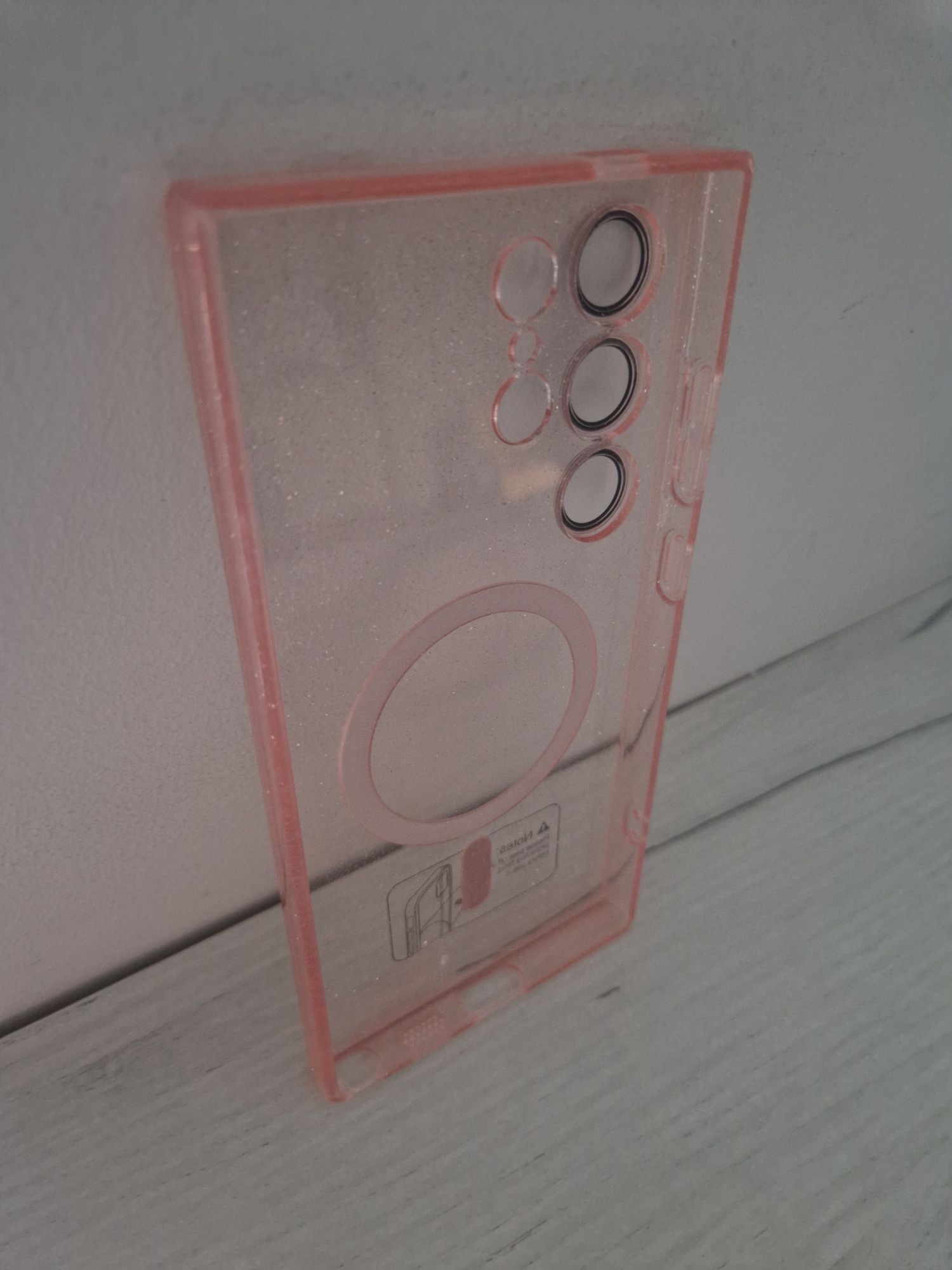 Glitter Magsafe Case do Samsung Galaxy S23 Ultra różowy clear