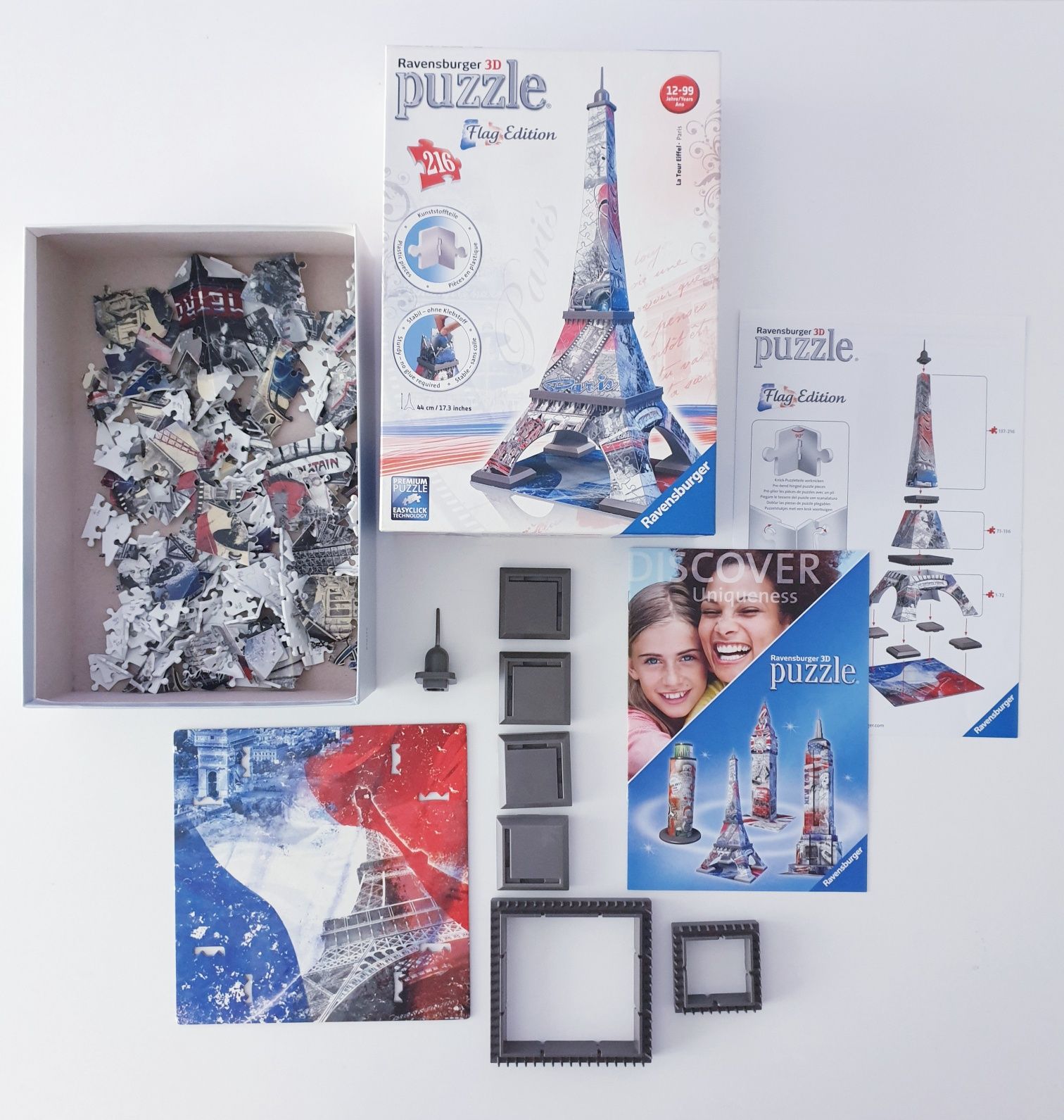 Puzzle 3D Ravensburger WIEŻA EIFFLA Flag Edition 216 el