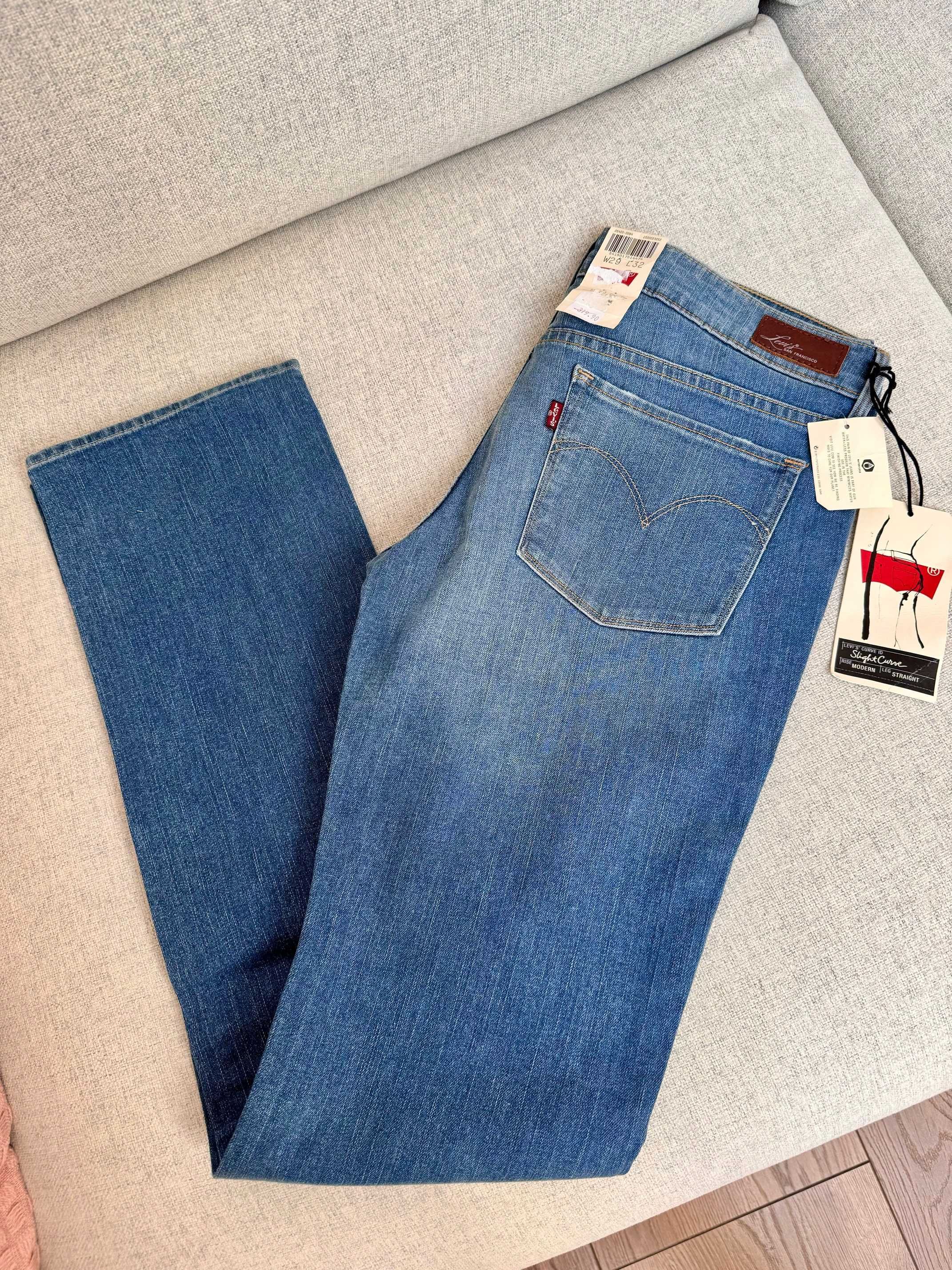 Levis levi's spodnie damskie dżinsy jeansy 29/32 niebieskie nowe