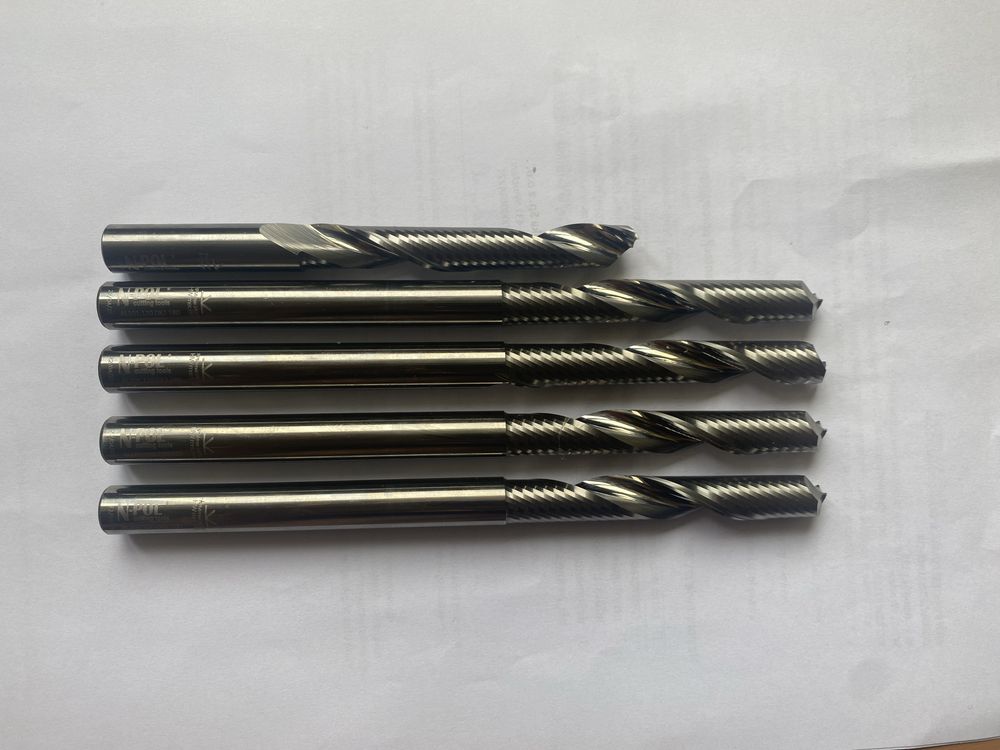 Frezy CNC spiralne 12.0 mm. VHM - Plex, HPL, PLAST, Corian