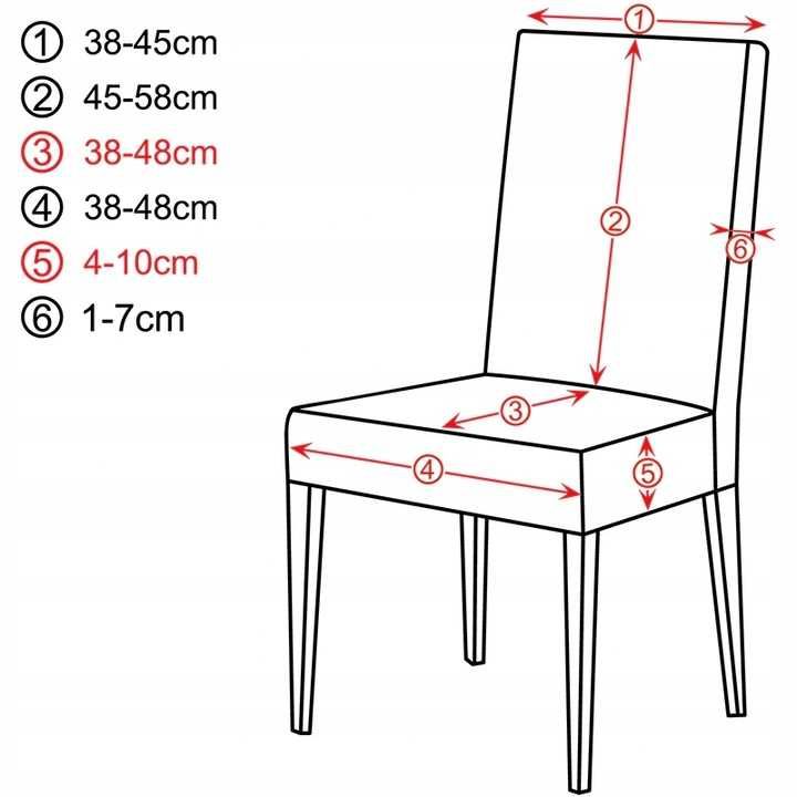 Pokrowce elastyczne czerwone uniwersalne na krzesła 4 szt