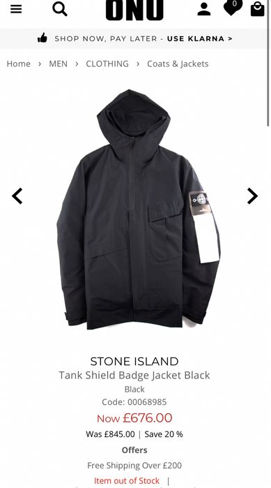 Куртка пуховик на мембране водонепроницаемая Stone Island Tank Shield