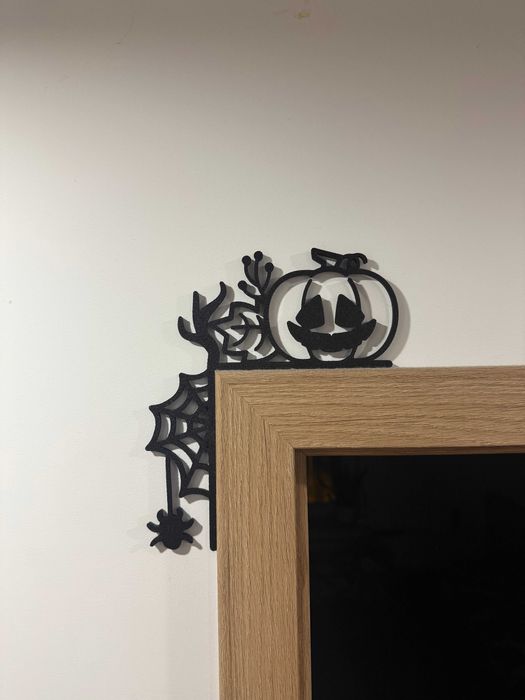 Halloween pajęczyna narożna dynia pająk 3D