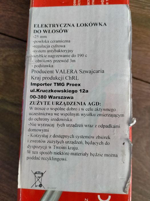 Elektryczna ceramiczna lokówka do włosów Valera +