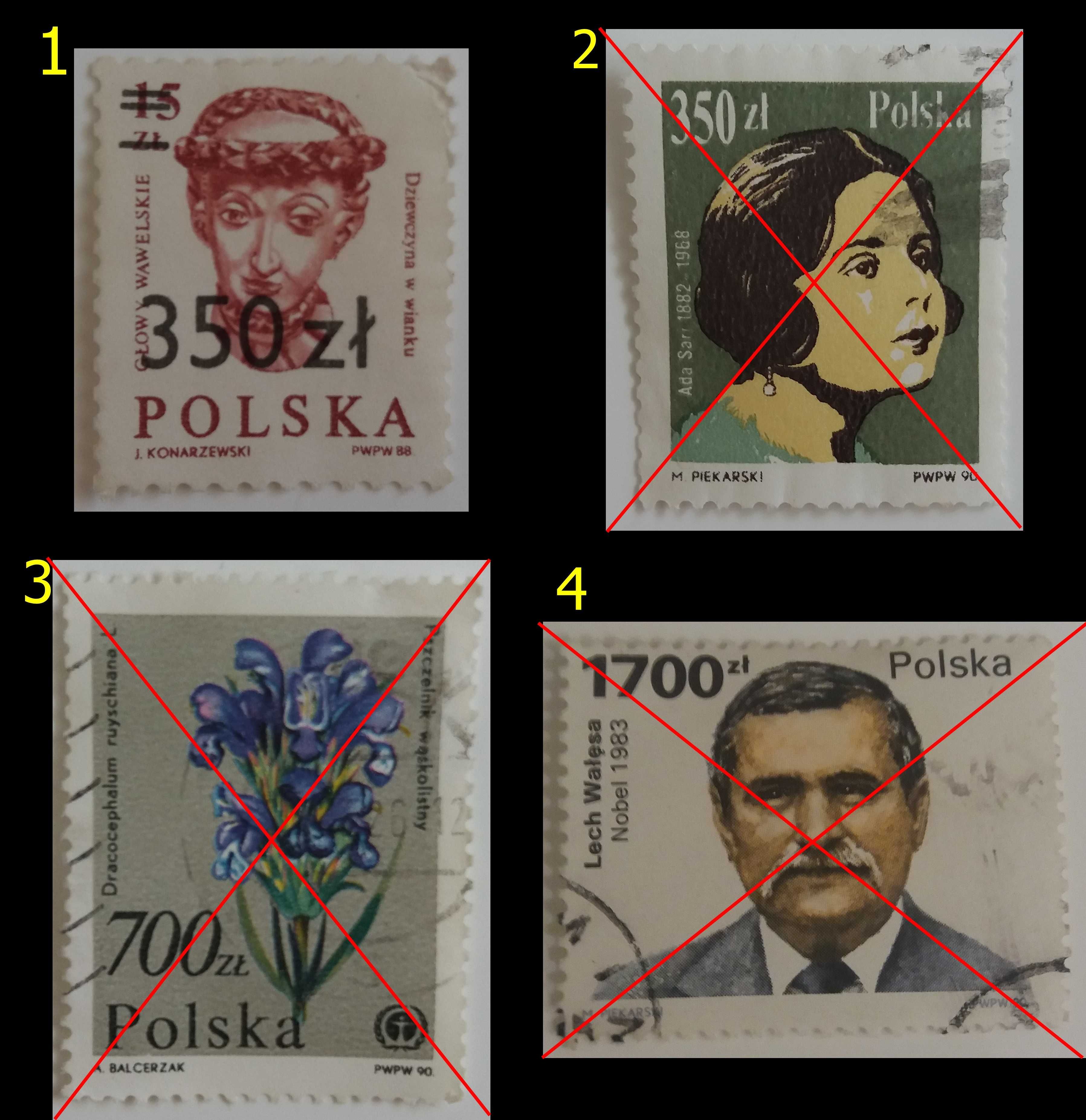 Znaczki pocztowe, Polska, 1990 do 2001, 15 sztuk