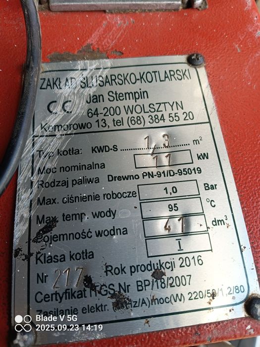 Kominek Piec 1.1 kw używany