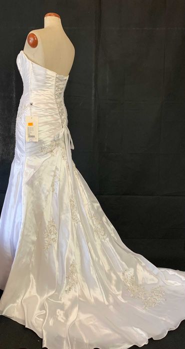 Nowa suknia ślubna Ellis Bridals z metką 40 L biała syrena rybka tren