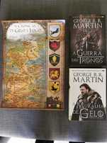 Livro Guerra dos Tronos Crónicas Gelo e Fogo Oferta Mapa