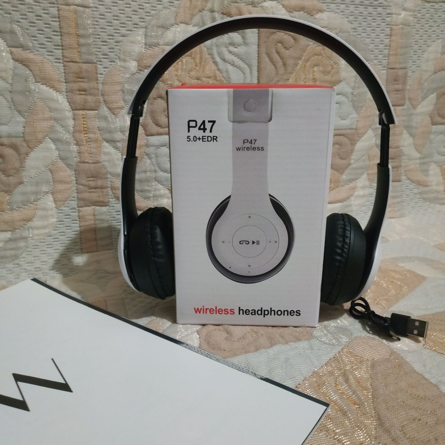 Безпровідні Bluetooth - навушники Р-47, білі