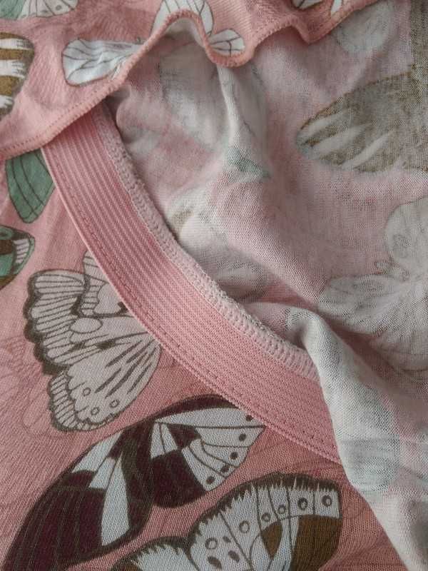 H&M bluzka top w motyle na lato falbana M