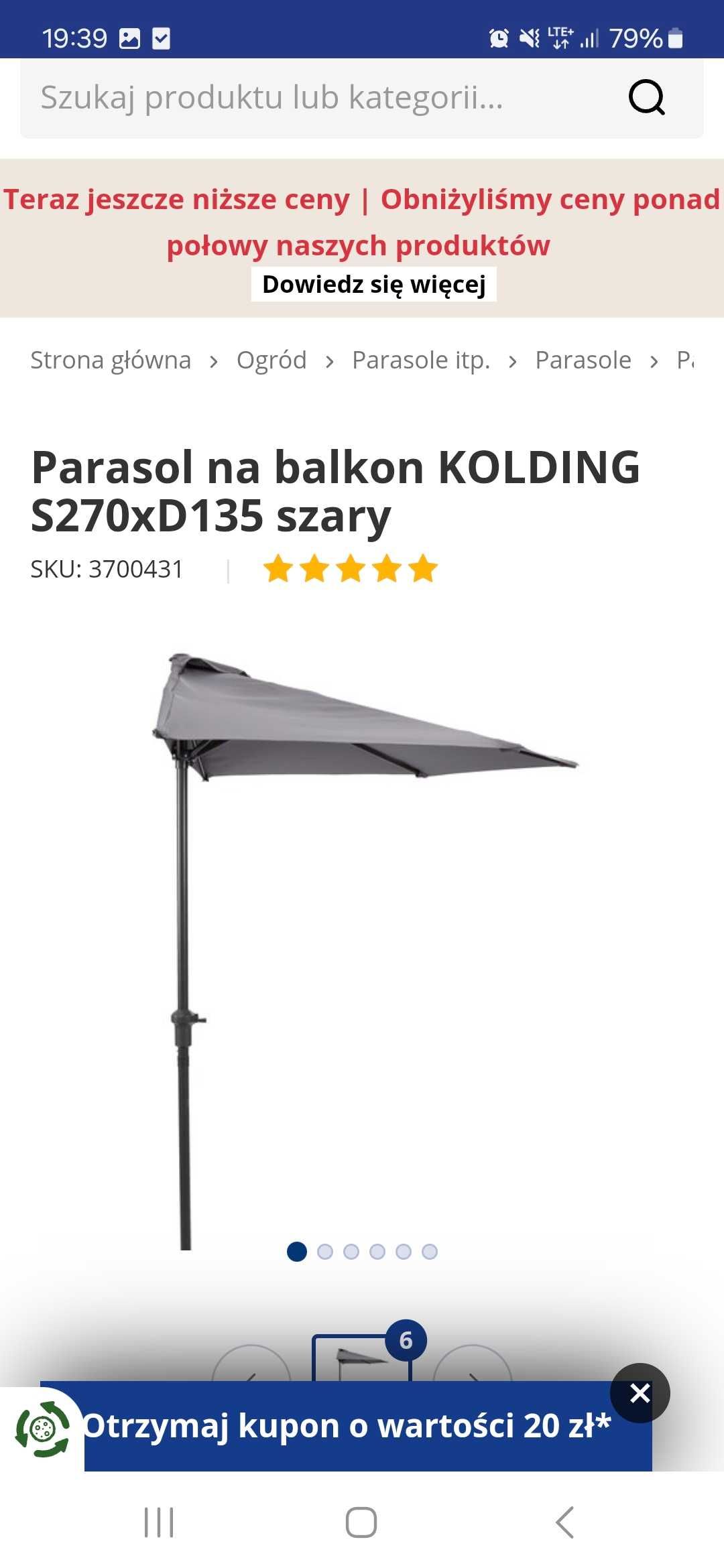 Parasol na balkon