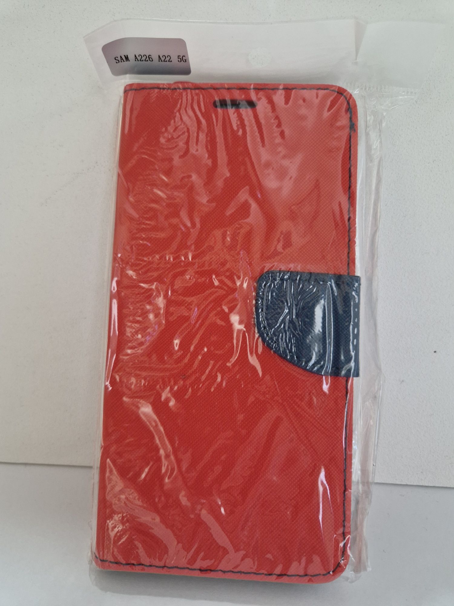 Kabura Fancy do Samsung Galaxy A22 5G czerwono-granatowa