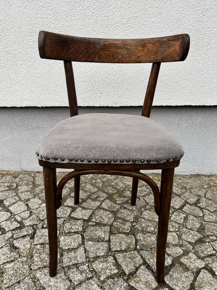 Krzesło drewniane vintage z obiciem