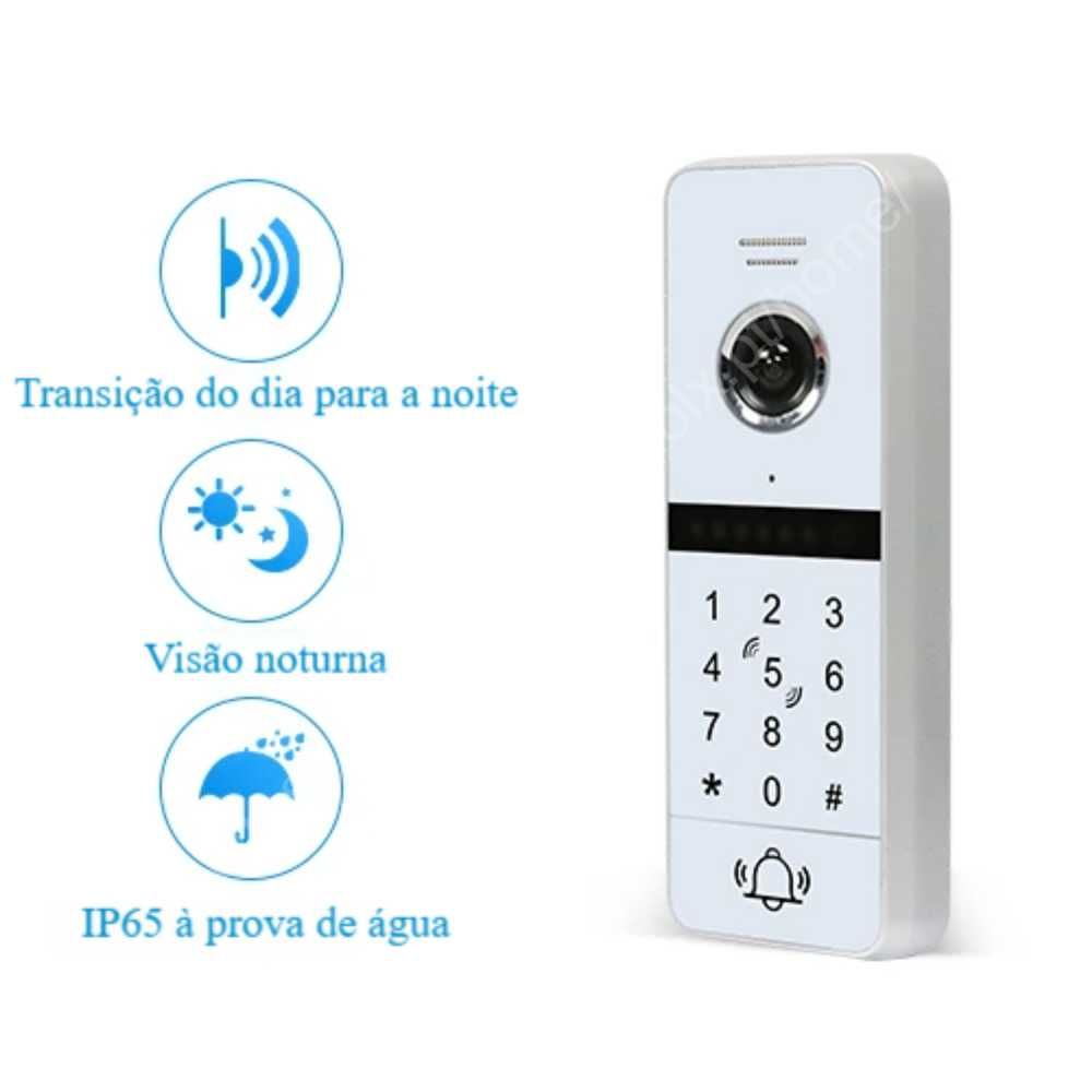 Campainha ‼️IP65 ‼️c/ Câmara 130º ‼️Acesso Seguro ‼️Tuya