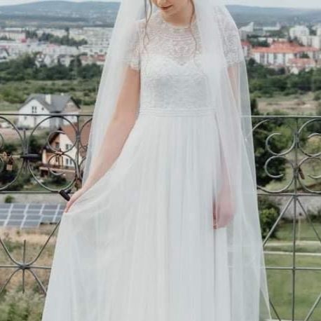 Suknia ślubna Monsoon rozmiar S, A-line, kolor ivory