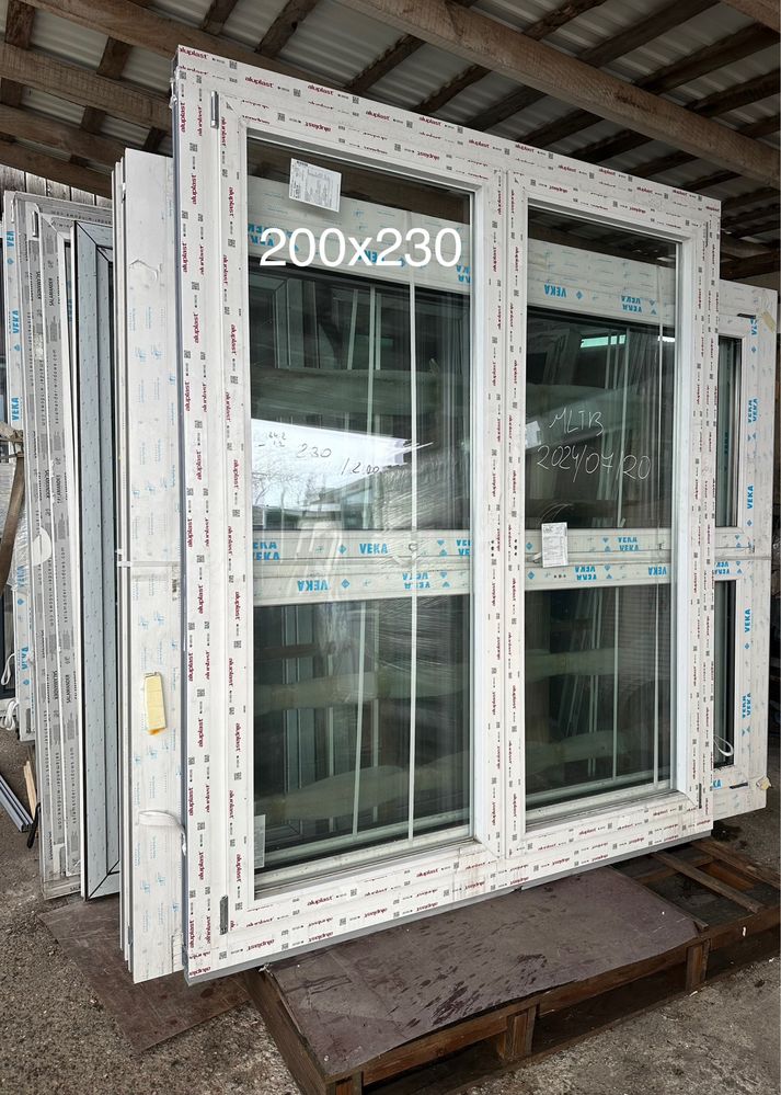 Okno tarasowe 2-skrzydłowe PCV, nowe, białe 146 x 205 i inne!!!