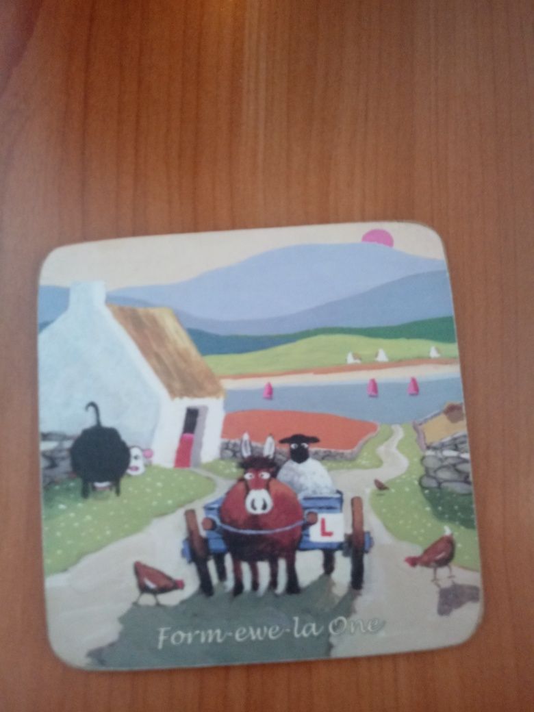 Baranek shaun szon podkładki śniadaniowe pod kubek  podstawki korkowe