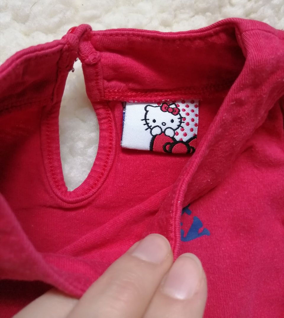 TU Hello Kitty bluzka podwójna z długim rękawem r.9-12 mies.