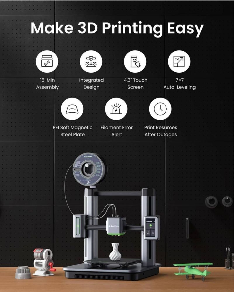 AnkerMake M5 FDM 3D принтер з Ai камерою Anker