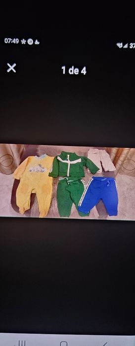 Várias roupas de bebé