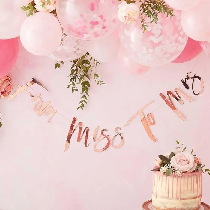 Despedida solteira decoração estandarte "From MIss to Mrs." ENVIO GRÁT