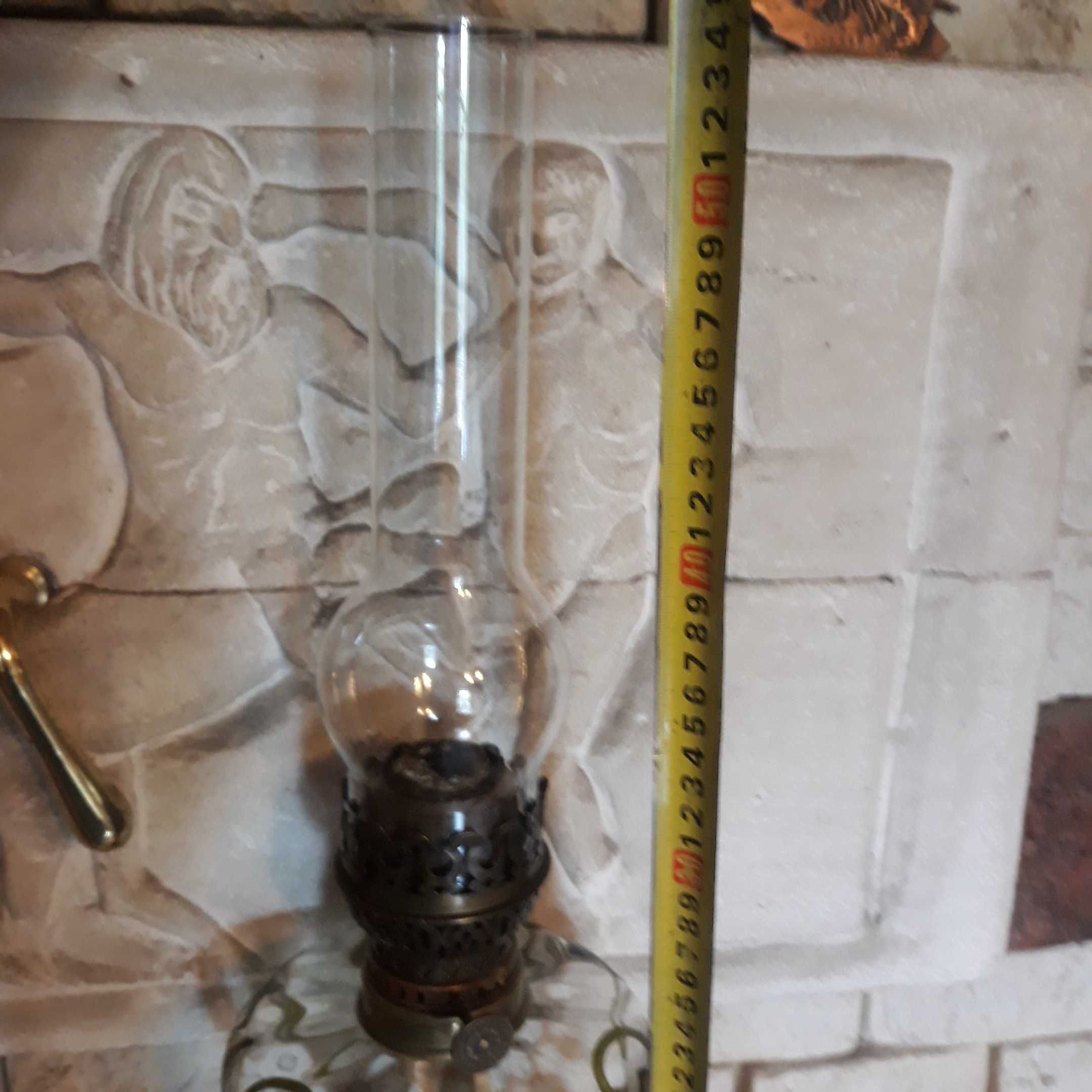 Sprawna lampa naftowa=brąz lub mosiądz