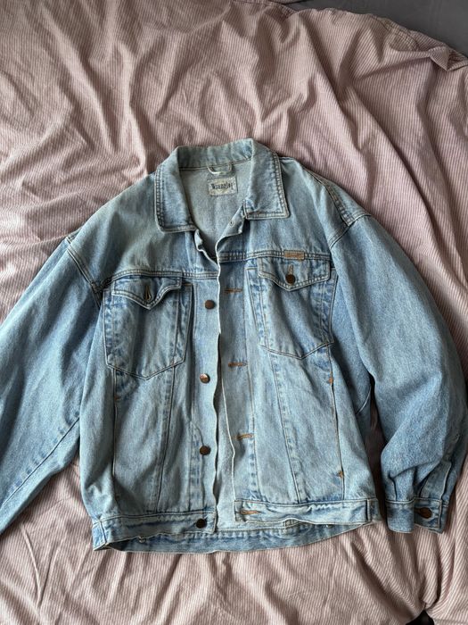 Wrangler jeansowa kurtka vintage lata 90 retro oversize unisex m 38