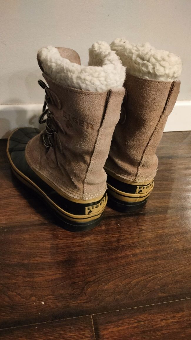 EIGER kozaki buty śniegowce rozmiar 40 wkładka 25cm skóra guma