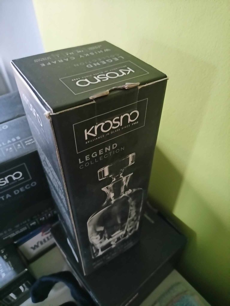Nowy komplet karafka + szklanki do whisky