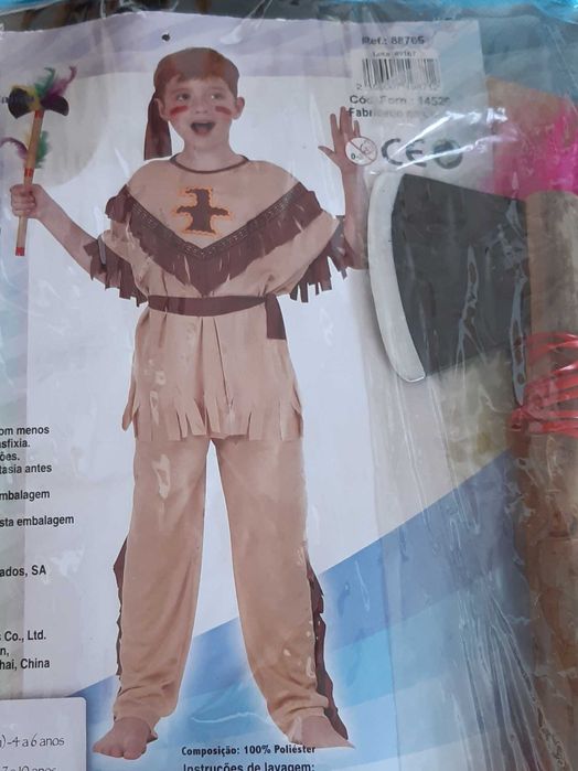 Fato de Carnaval - Índio - 4 a 6 anos