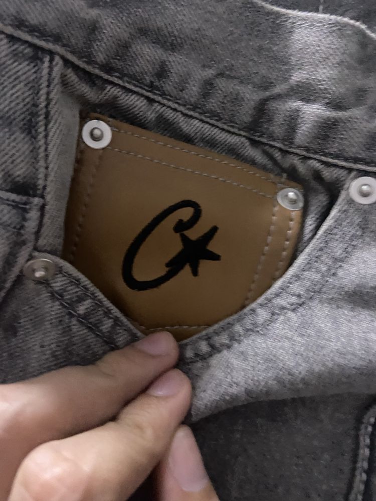 Calça de ganga corteiz cinzenta