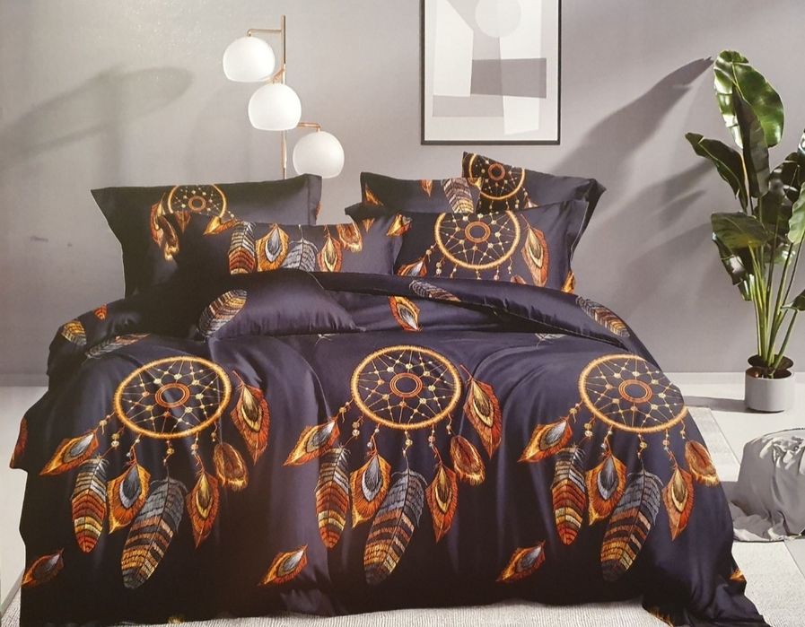 Komplet Pościeli Łapacz Snów Granatowy 160x200