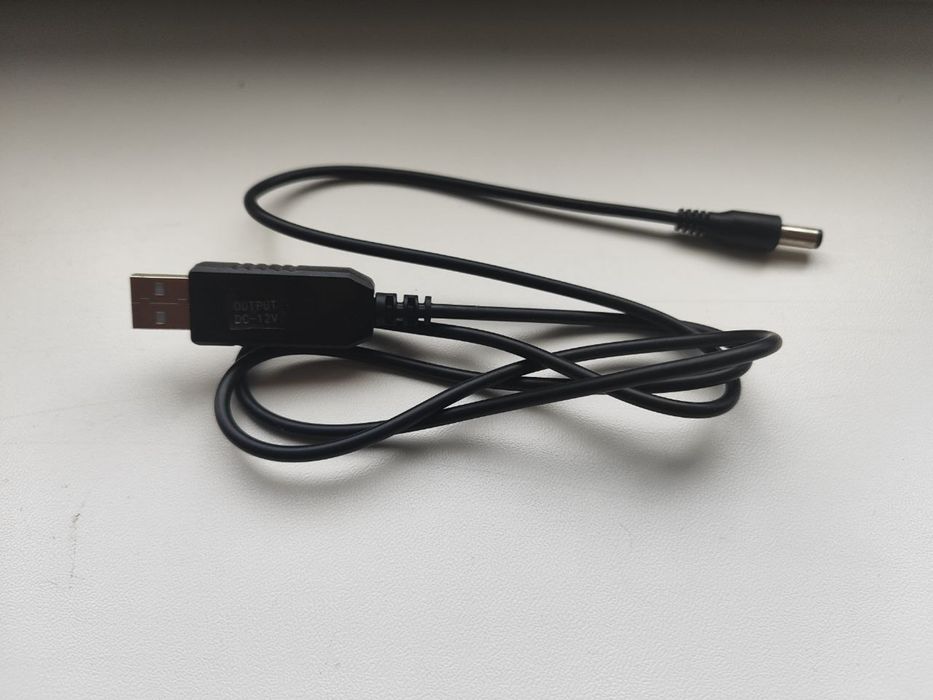 Кабель USB - DC 12V живлення для роутера 12V 1A