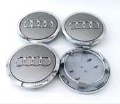 *NOWE* Dekie'lki 69mm AUDI komplet 4szt. dekle zaślepki szare