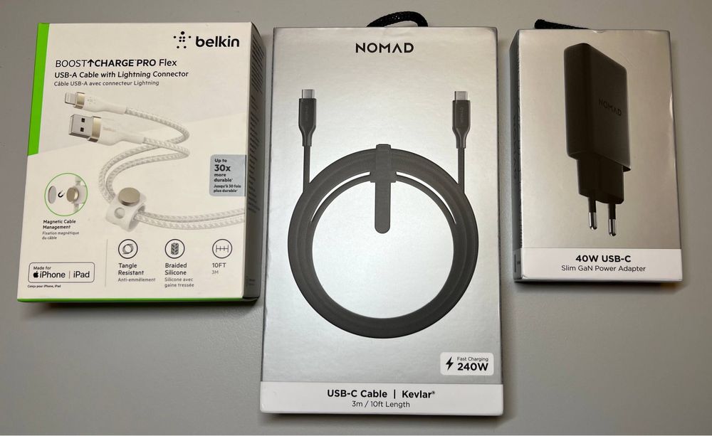 Зарядний пристрій та кабель зарядний Nomad, Belkin