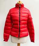 Kurtka Czerwona Moncler M 38 Size 3 Puch Czerwień