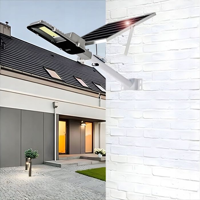 LAMPA SOLARNA 3000W z Czujnikiem Ruchu I Zmierzchu Latarnia Mocna