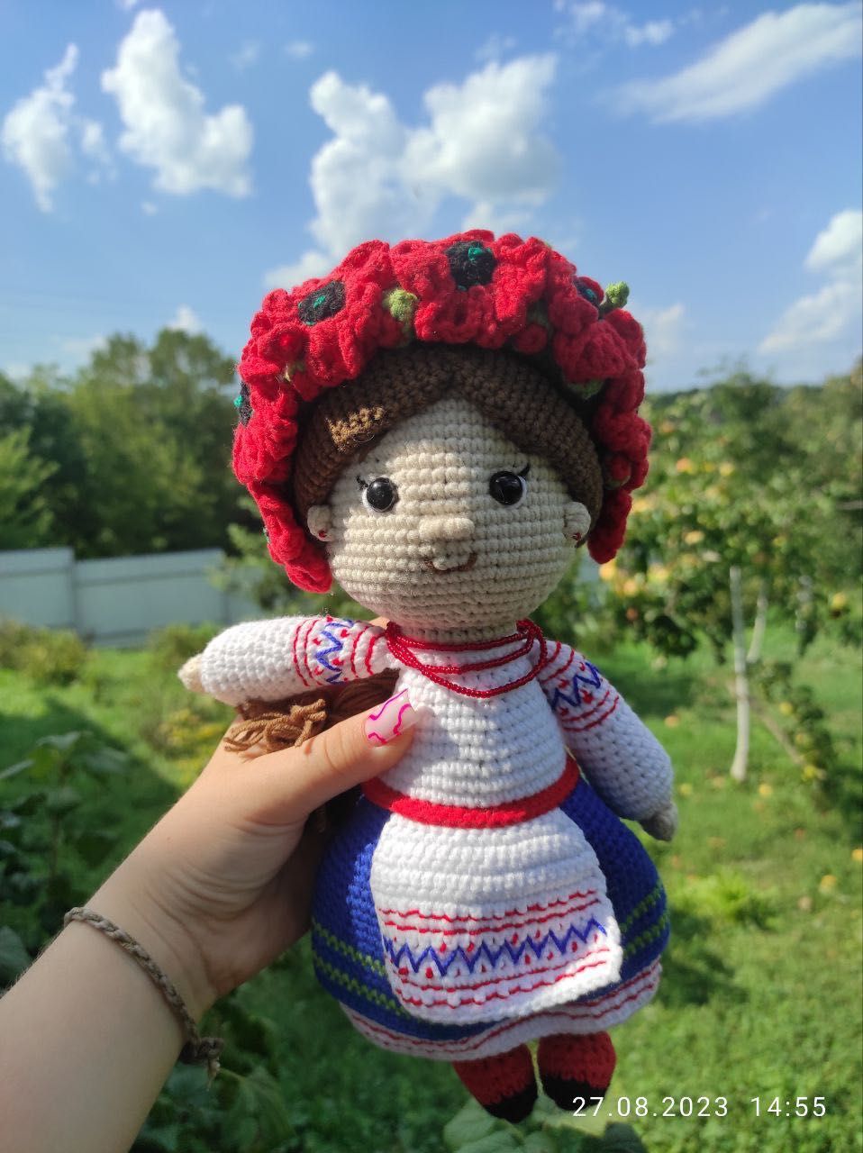 Українка і хлопчик крючком