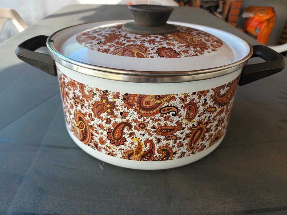 Panela Vintage ferro fundido esmaltada