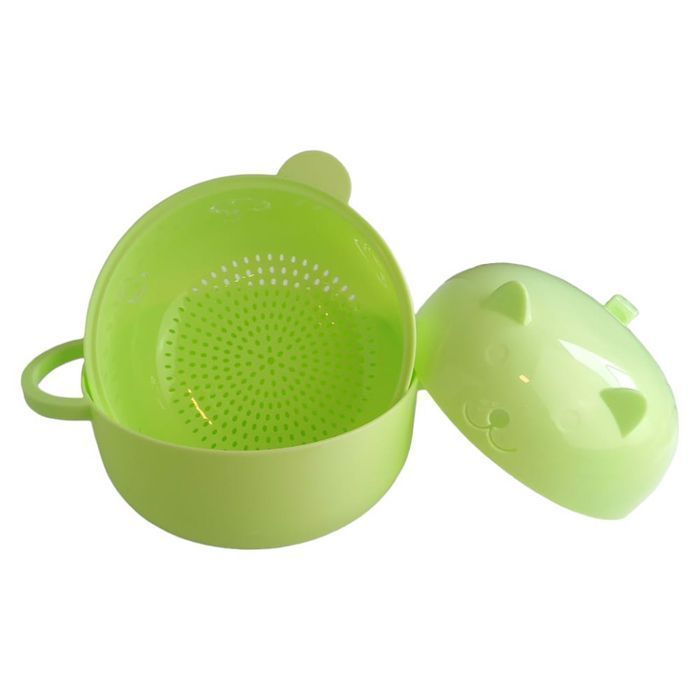 Miska z Sitkiem Cedzak Do Makaronu 2000ml Zielony