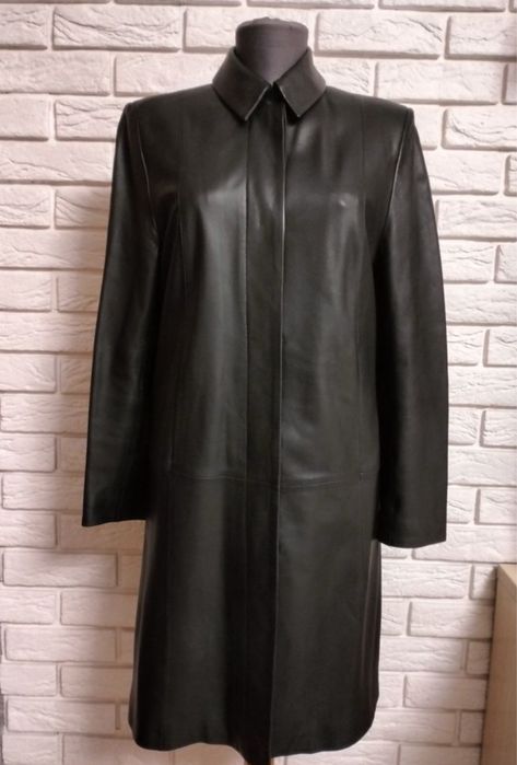 Шкіряний плащ, тренч з натуральної шкіри