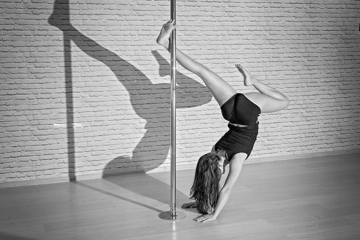 Професійний пілон шест для танців PoleDance обертовий 225-270см M-Pole