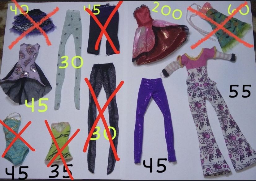 Кукольная одежда(монстр хай,эвер афтер хай,барби,мокси)