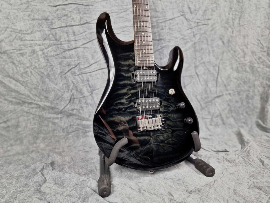 Sterling by Music Man JP100 Transparent Black - Sygnatura Petrucci'ego