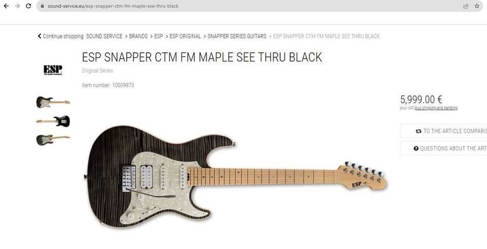 Guitarra ESP Snapper Custom Shop