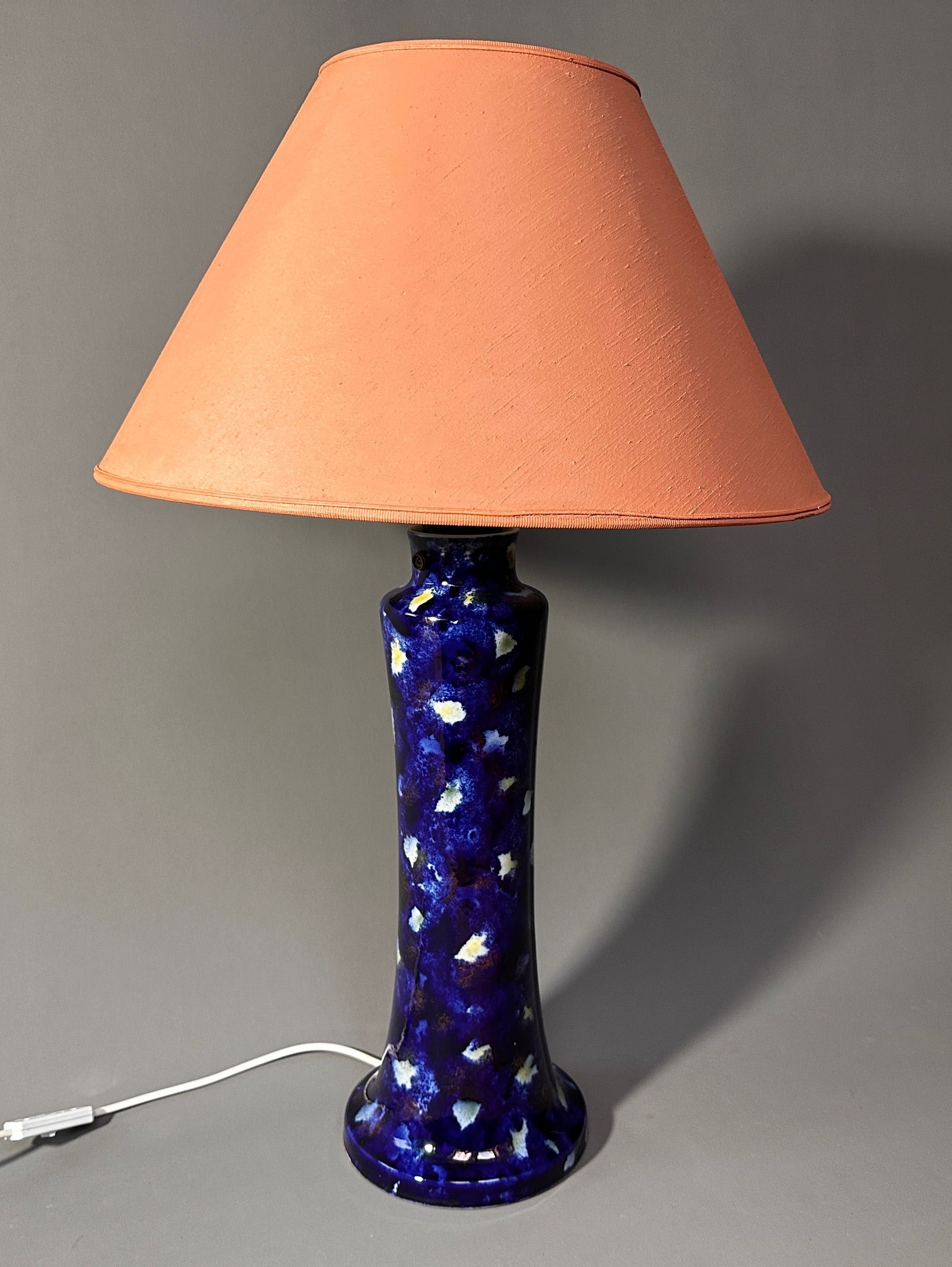 Wallendorf Echt Kobalt porcelanowa lampa Vintage, salonowa, sygnatura