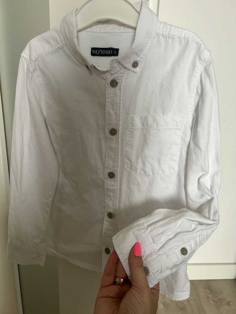 Białs koszula chłopięca 122 piekna zara h&m