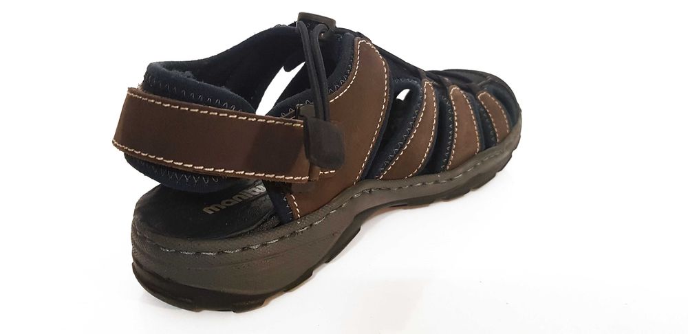 Sandały męskie Manitu skóra trekkingowe brown/navy r 40,41,44,45