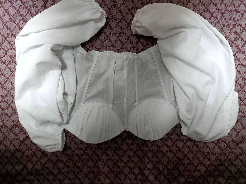 Топ з імітацією корсету|білий|розмір 44/46