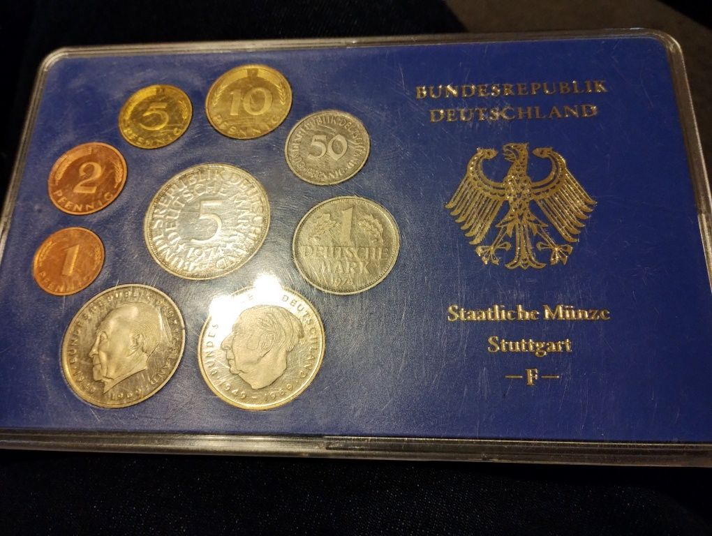 Komplet monet Niemcy 1974